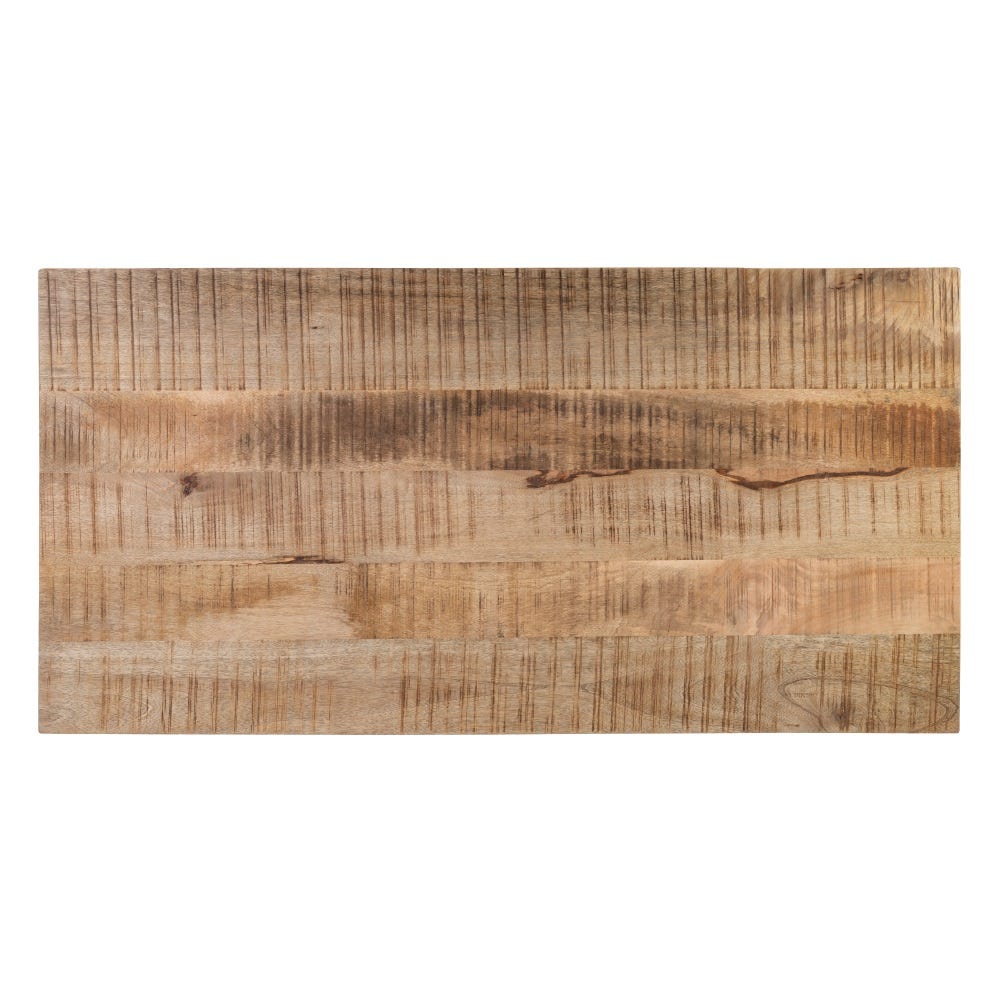 Mesa De Jantar Natural-Preto 160 X 90 X 76 Cm - Image 5