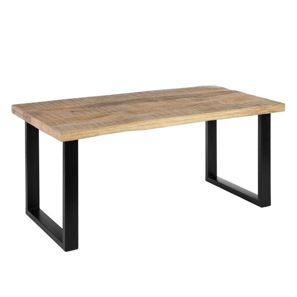 Mesa De Jantar Natural-Preto 160 X 90 X 76 Cm - Image 7