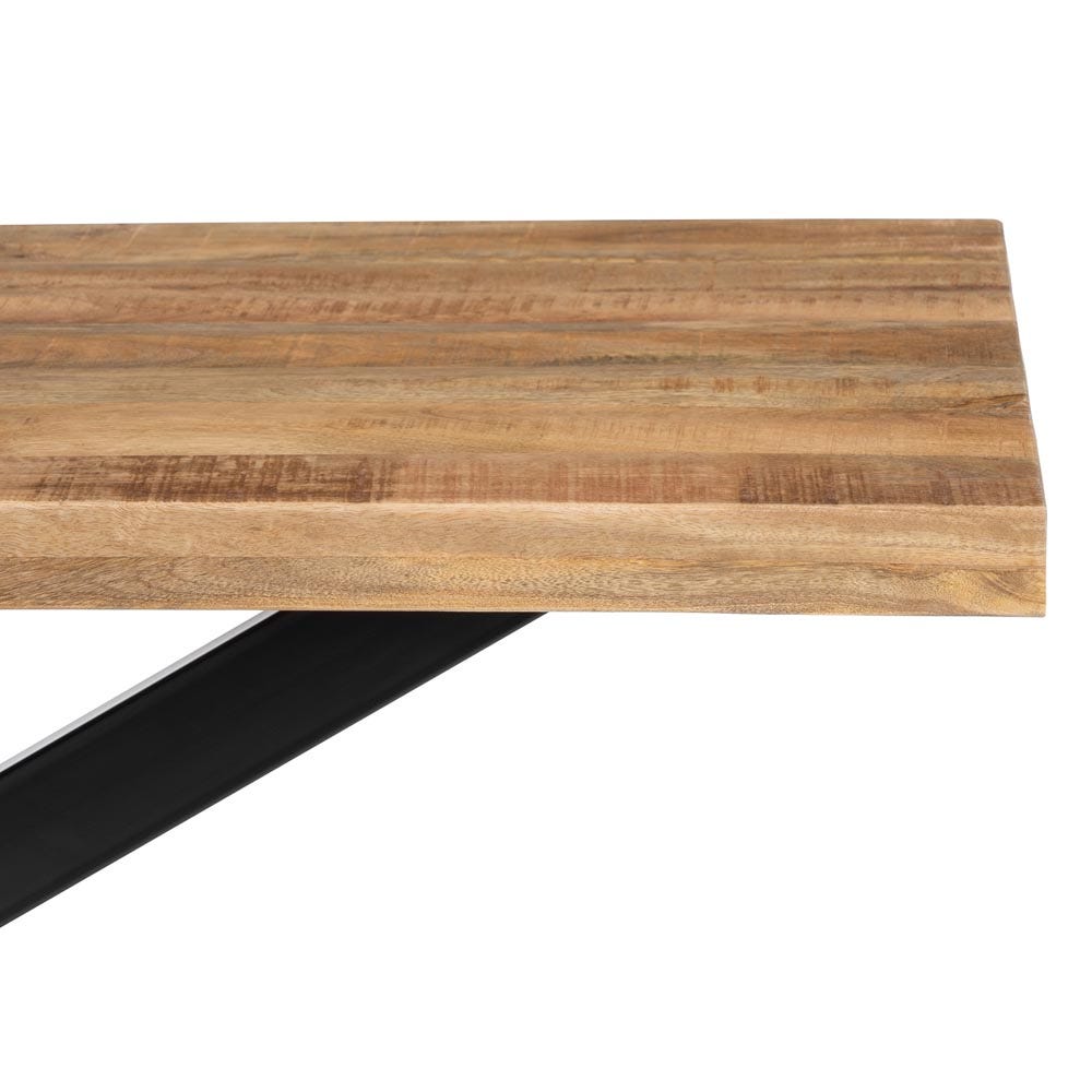 Mesa De Jantar Natural-Preto 160 X 90 X 79 Cm - Image 3