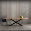 Mesa De Jantar Natural-Preto 240 X 100 X 79 Cm