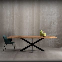 Mesa De Jantar Natural-Preto 240 X 100 X 79 Cm