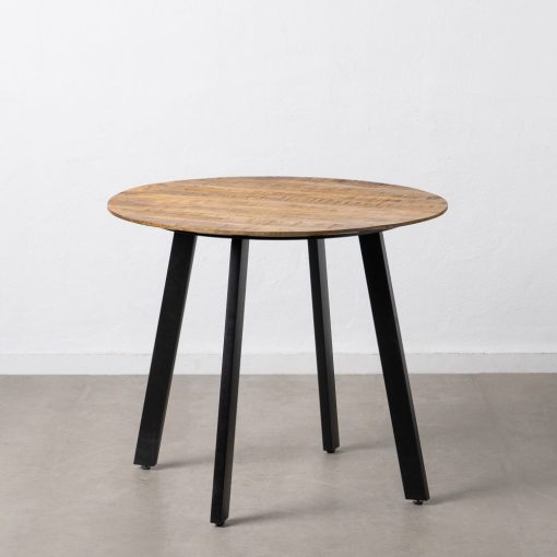 Mesa De Jantar Natural-Preto 90 X 90 X 77 Cm - Image 2