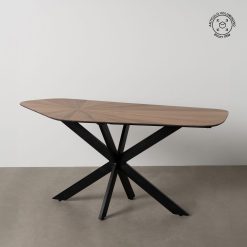 Alternative view of Mesa De Jantar Natural-Preto Mdf-Metal 178 X 80 X 77 Cm