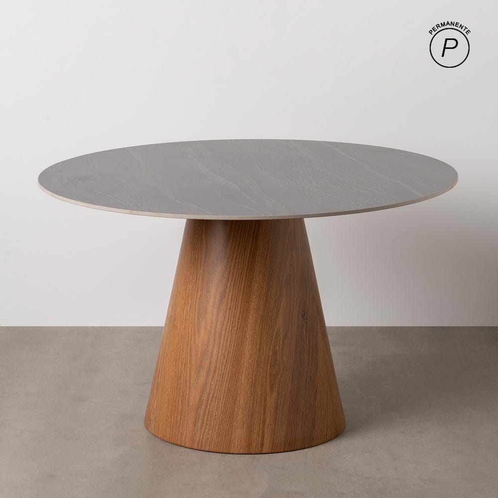 Mesa De Jantar Preto-Castanho 120 X 120 X 75 Cm - Image 2