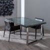 Mesa De Jantar Preto Madeira / Aço Room 160 X 100 X 79 Cm