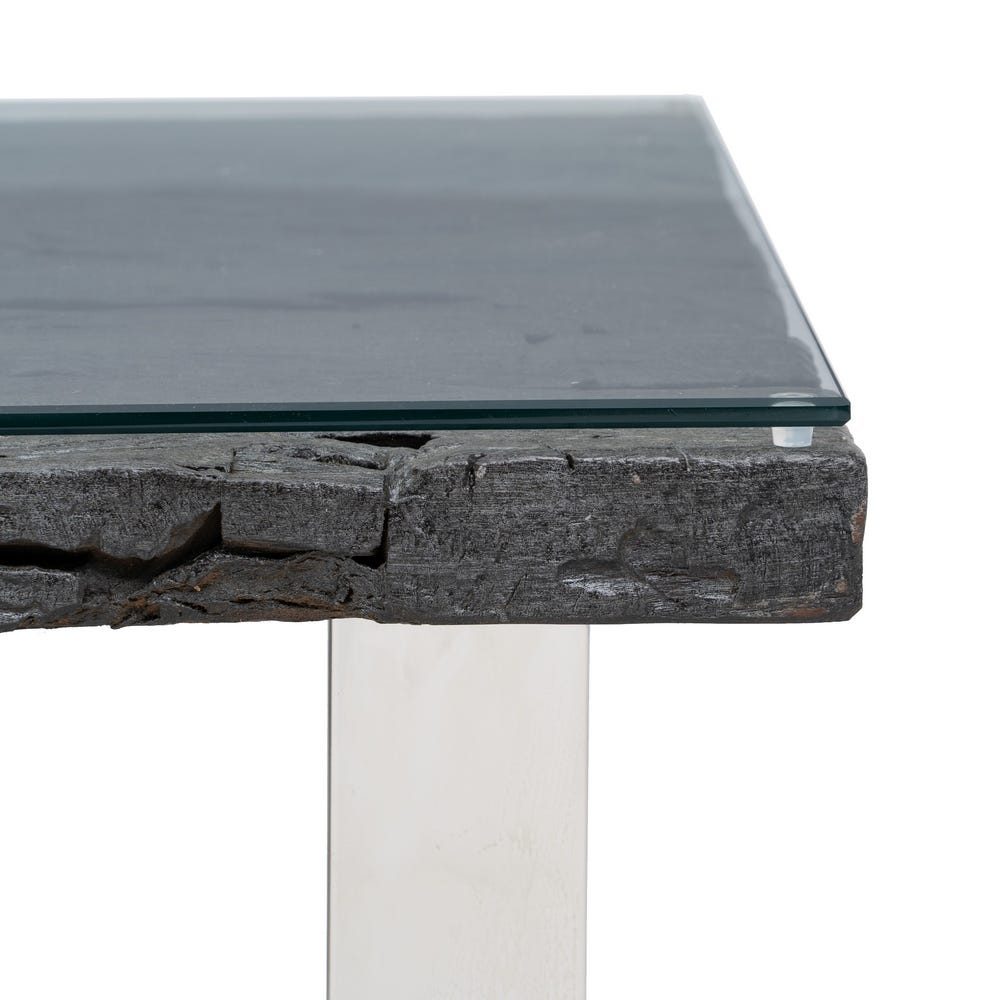 Mesa De Jantar Preto Madeira / Aço Room 160 X 100 X 79 Cm - Image 3