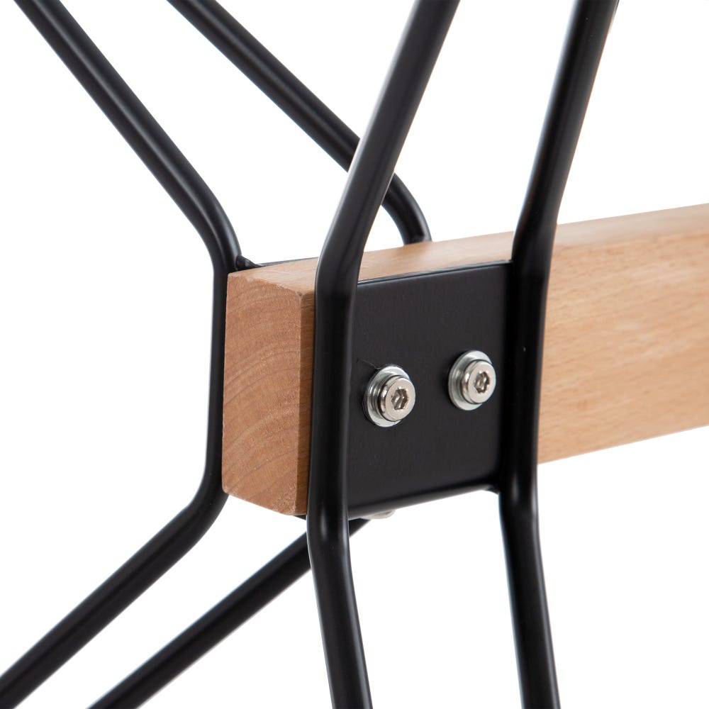 Mesa De Jantar Preto Metal-Cristal Room 140 X 80 X 75 Cm - Image 3