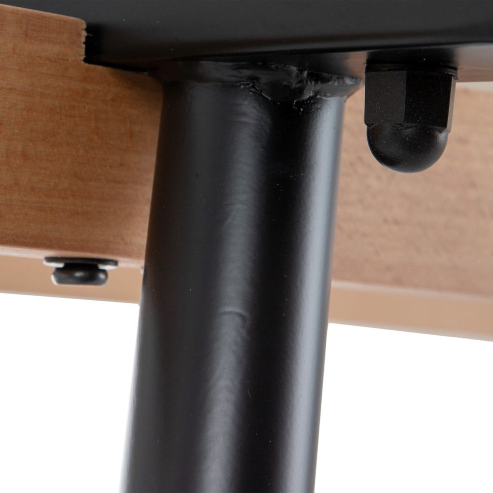 Mesa De Jantar Preto Metal-Cristal Room 140 X 80 X 75 Cm - Image 3