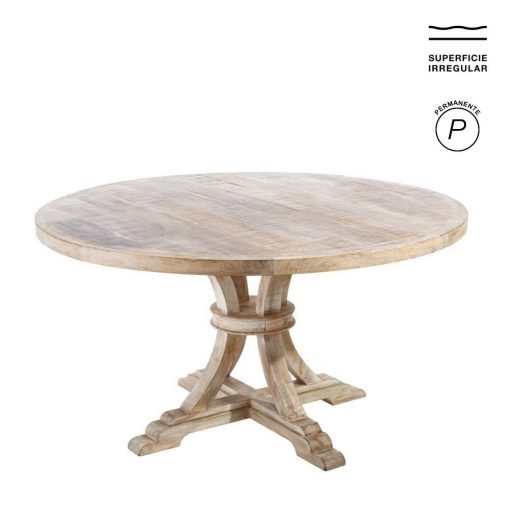 Mesa De Jantar Redonda Branco Decapagem 150 X 150 X 76 Cm - Image 6