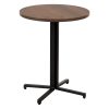 Mesa Natural-Preto Mdf-Metal Decoração 60 X 60 X 75 Cm