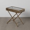 Mesa Ouro Metal-Cristal 61 X 36 X 59 Cm