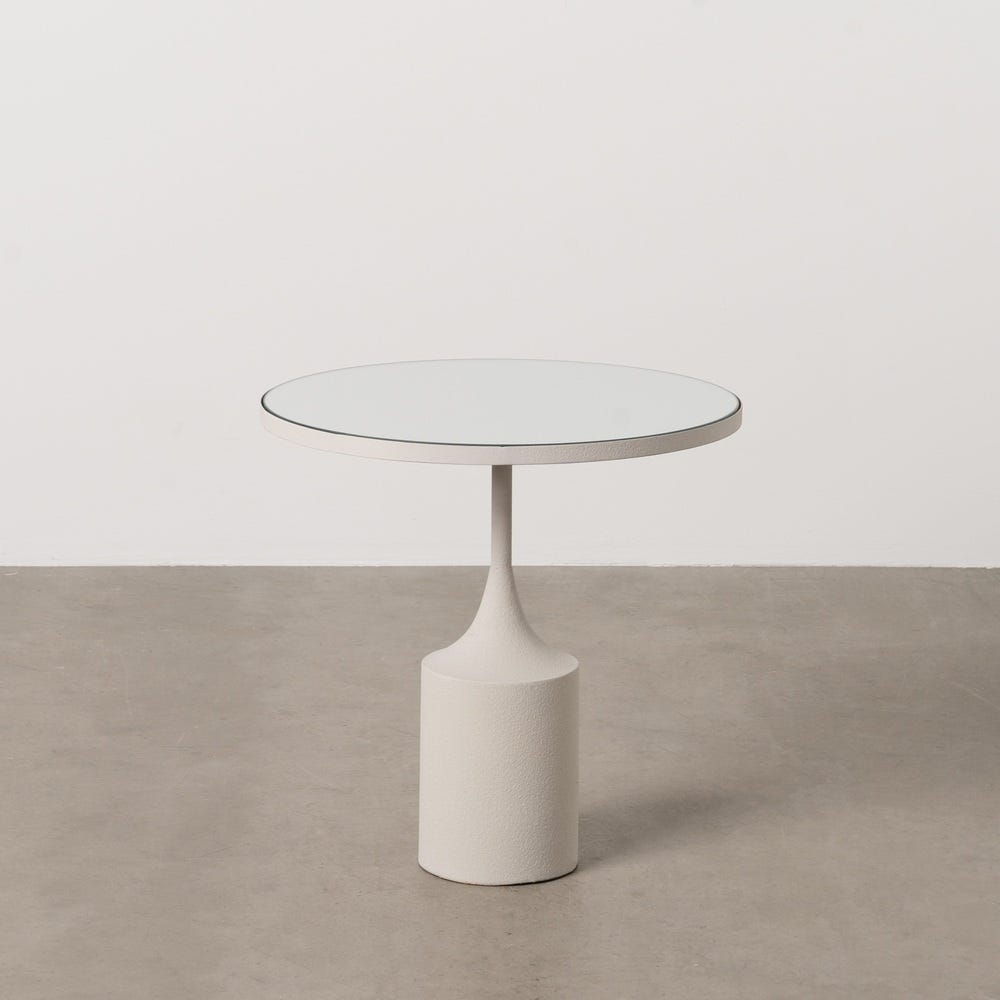 Mesinha Branco Metal-Espelho 45 X 45 X 46 Cm - Image 2