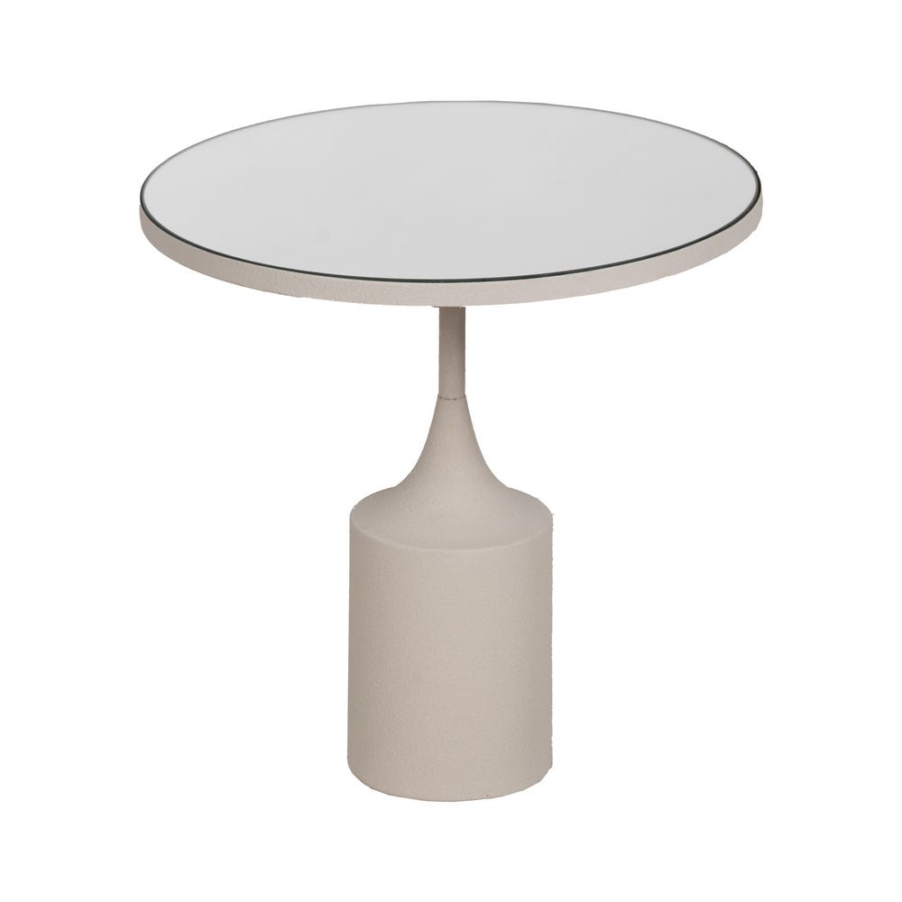 Mesinha Branco Metal-Espelho 45 X 45 X 46 Cm