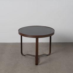 Mesinha Castanho Escuro Metal-Cristal 60