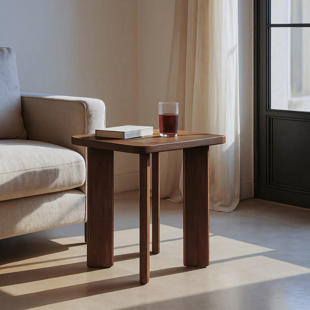 Mesinha Castanho Madeira Mango 50 X 50 X 55 Cm - Image 2