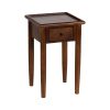 Mesinha Castanho Madeira Mango Quarto 35 X 35 X 55 Cm