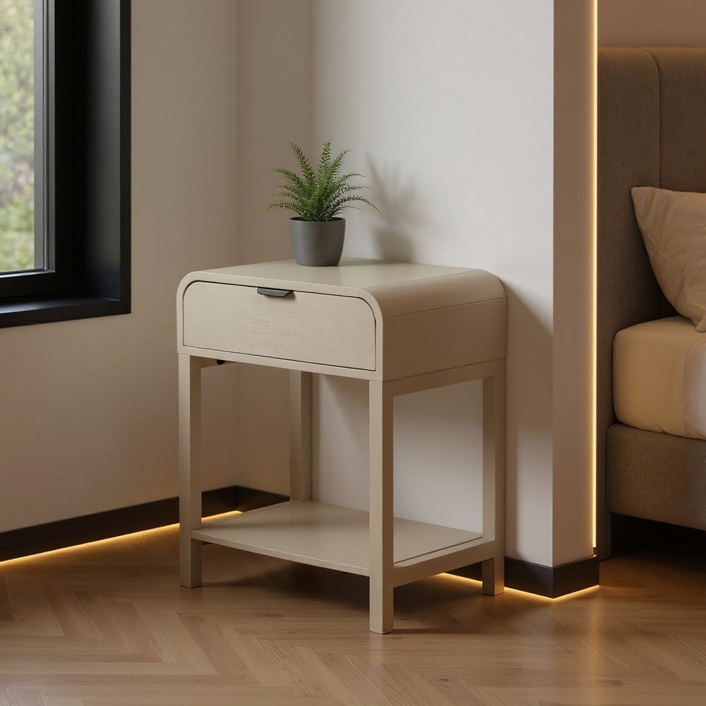Mesinha Cinza Brilhante Mdf- 48 X 35,50 X 61 Cm - Image 4