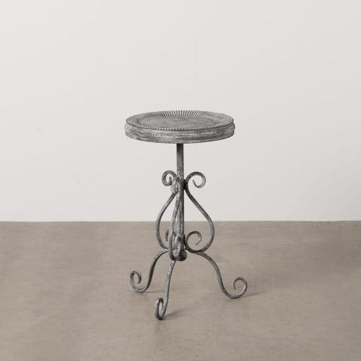 Mesinha Cinza Metal 36 X 36 X 61 Cm - Image 2