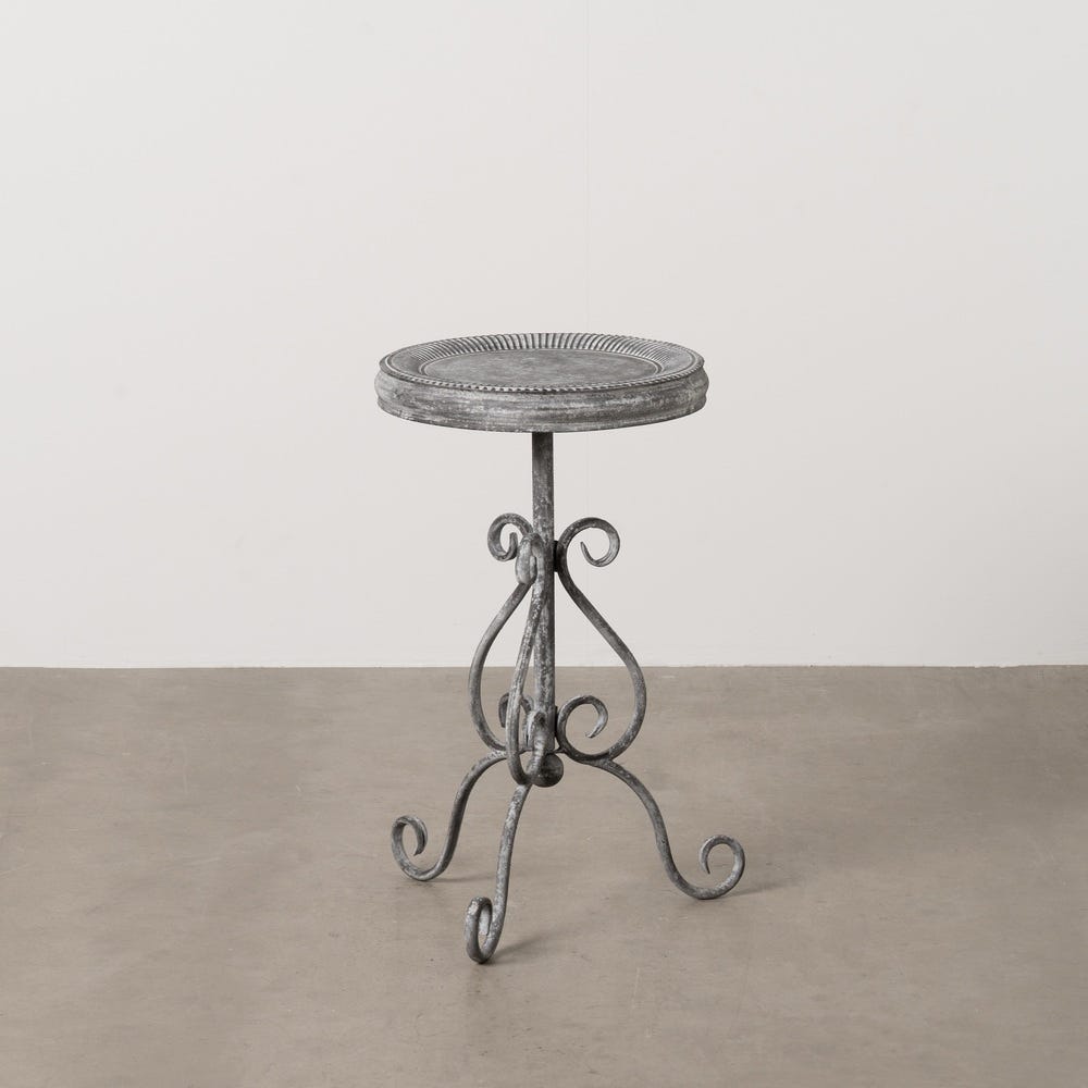 Mesinha Cinza Metal 36 X 36 X 61 Cm - Image 2
