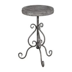 Mesinha Cinza Metal 36 X 36 X 61 Cm