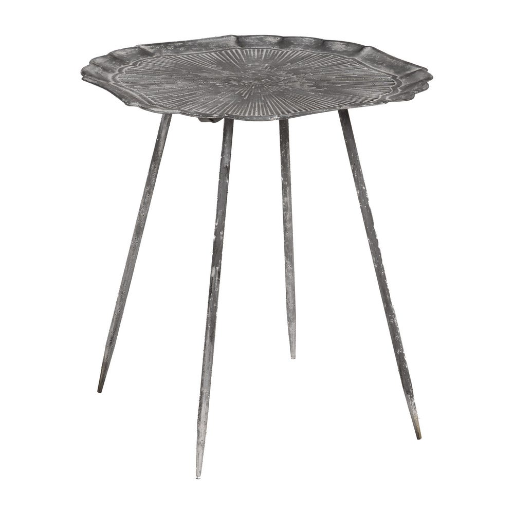 Mesinha Cinza Metal 55 X 55 X 61 Cm