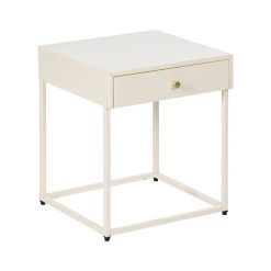Mesinha Creme Aço 43 X 41 X 50 Cm