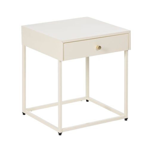 Mesinha Creme Aço 43 X 41 X 50 Cm