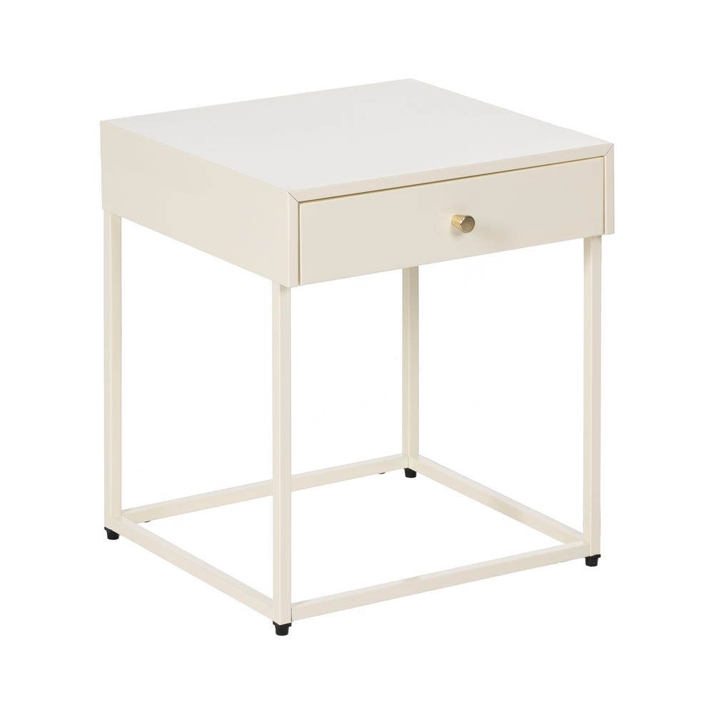 Mesinha Creme Aço 43 X 41 X 50 Cm