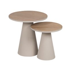 Mesinha Natural-Branco Mdf-Metal 40