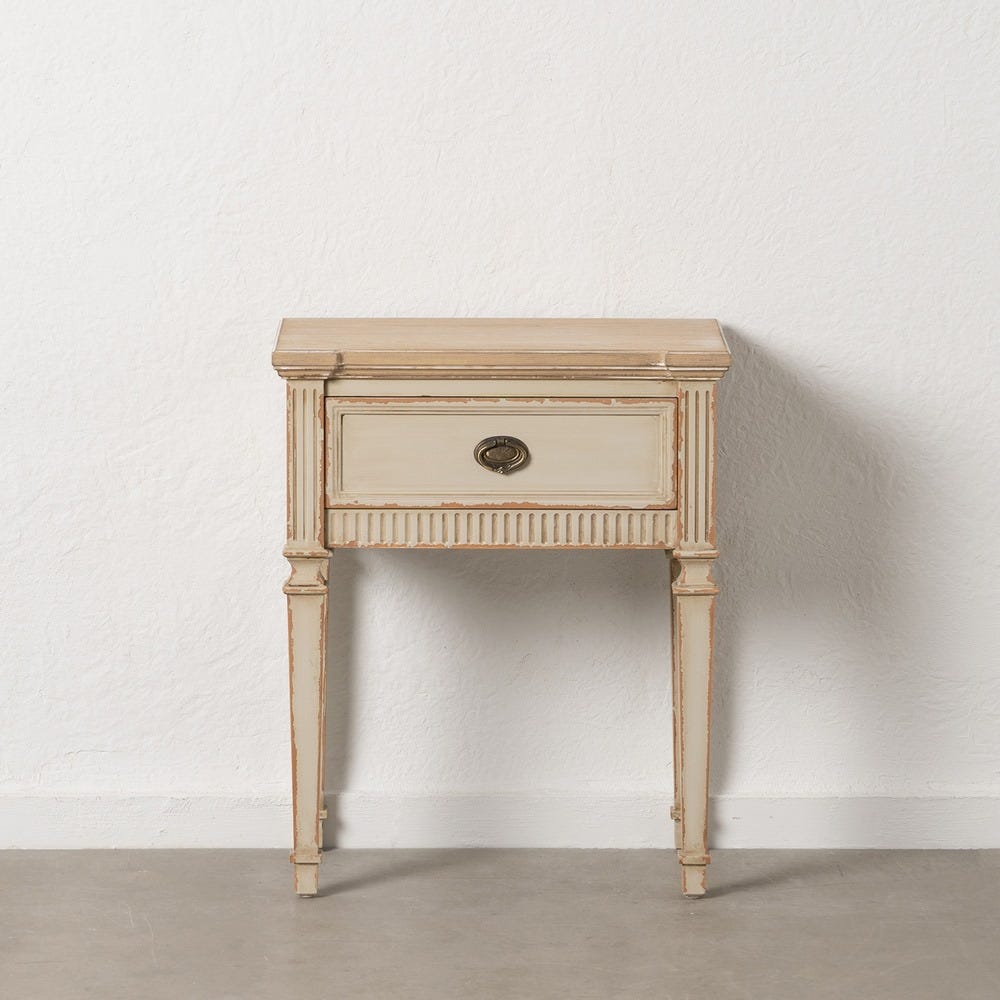 Mesinha Natural-Creme Madeira 56 X 36 X 68 Cm - Image 2