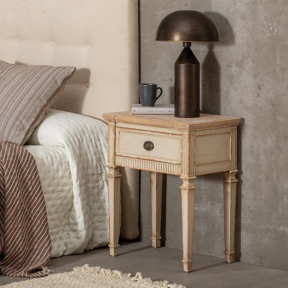 Mesinha Natural-Creme Madeira 56 X 36 X 68 Cm - Image 3