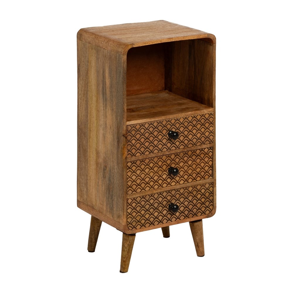 Mesinha Natural Madeira Mango 29,50 X 25,50 X 64 Cm - Image 4
