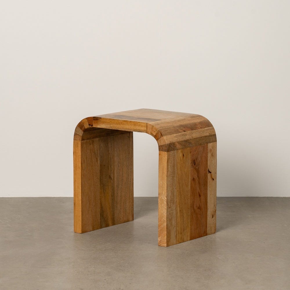 Mesinha Natural Madeira Mango 41 X 30 X 42 Cm - Image 2