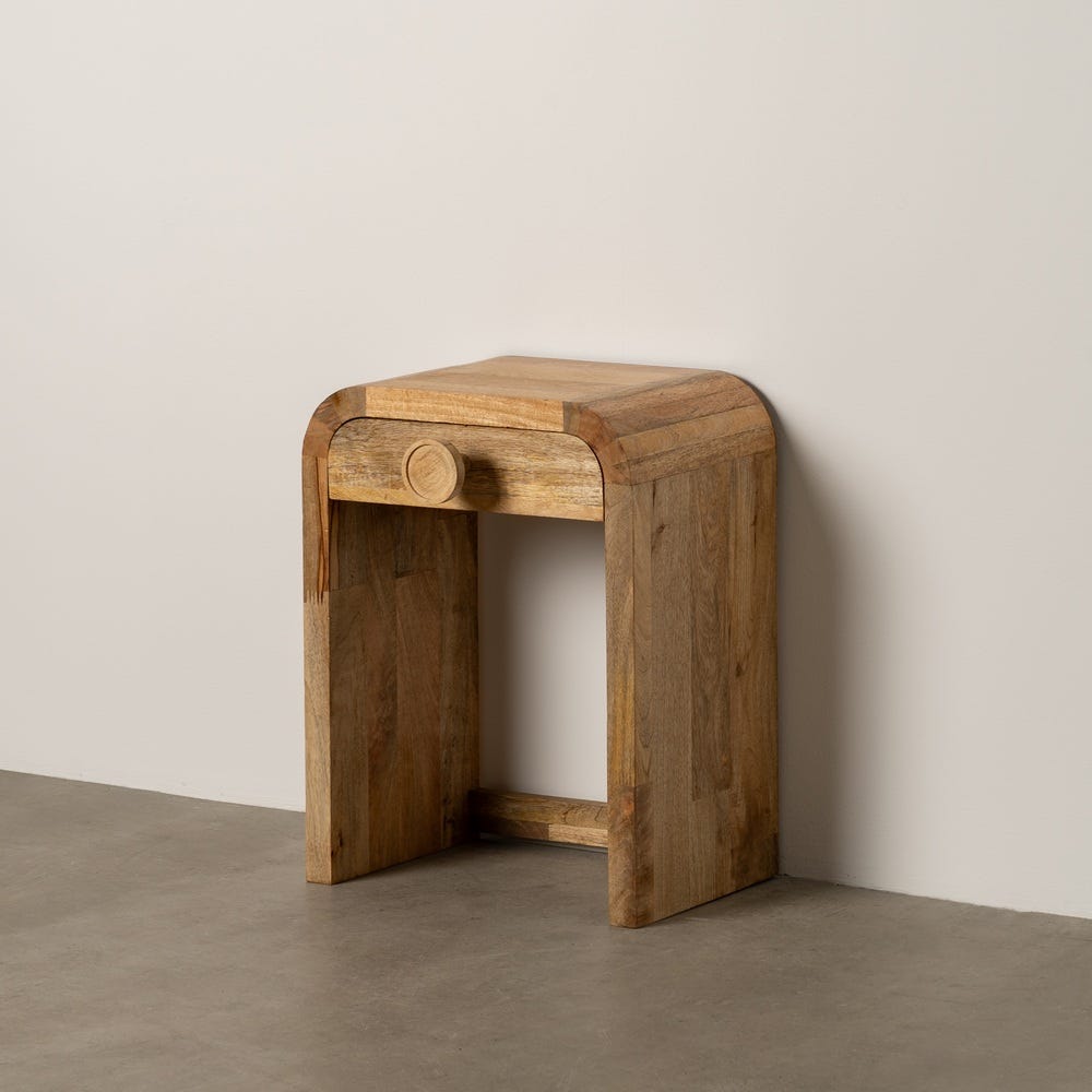 Mesinha Natural Madeira Mango 45 X 30 X 55 Cm - Image 4