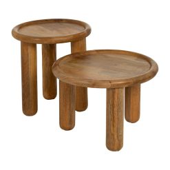 Mesinha Natural Madeira Mango 50 X 50 X 36 Cm
