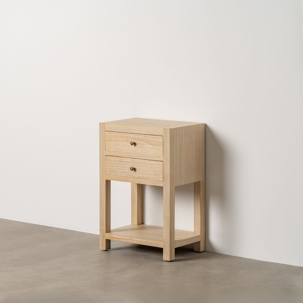 Mesinha Natural Mdf-Madeira 45 X 30 X 66 Cm - Image 2