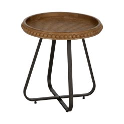 Mesinha Natural Metal-Madeira 52 X 52 X 54