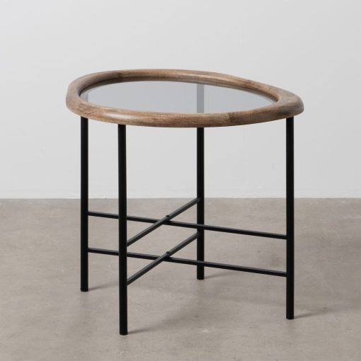 Mesinha Natural-Preto Madeira-Metal 61 X 50 X 53 Cm - Image 2