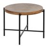 Mesinha Natural-Preto Metal-Madeira 69 X 69 X 52