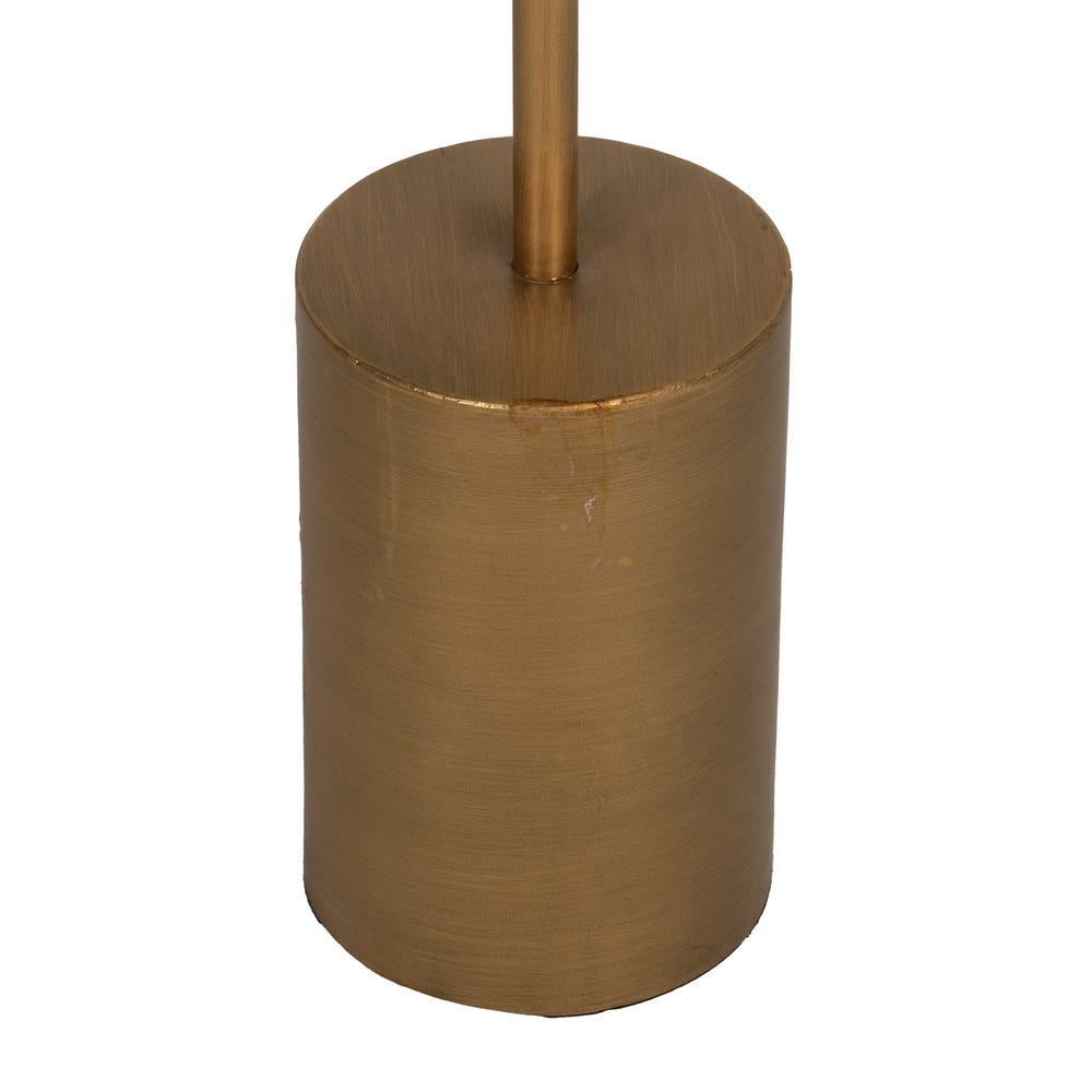Mesinha Ouro-Branco Metal-Mármore 40 X 40 X 56 Cm - Image 3