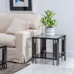 Mesinha Preto Cristal / Aço Inoxidavel 53
