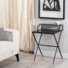 Mesinha Preto Metal-Cristal 45 X 35 X 65 Cm
