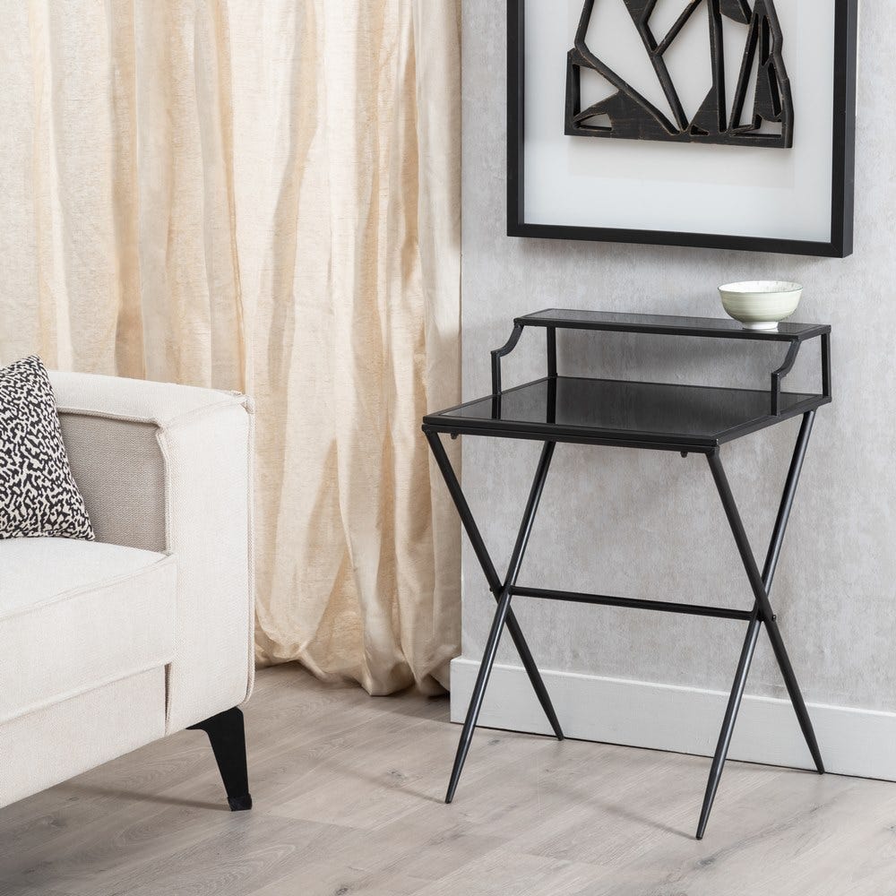 Mesinha Preto Metal-Cristal 45 X 35 X 65 Cm - Image 3