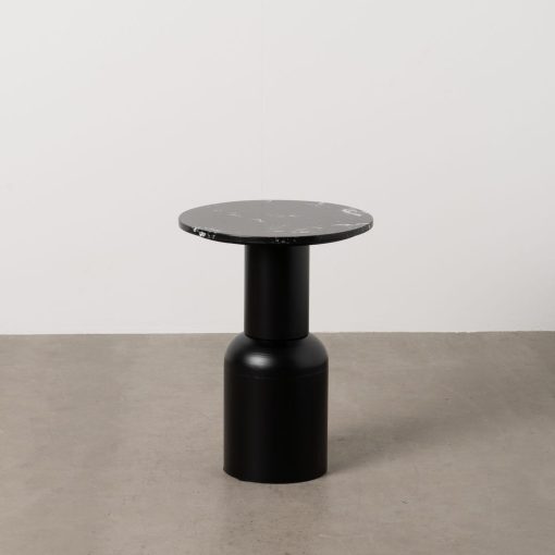 Mesinha Preto Metal-Mármore 40 X 40 X 54 Cm - Image 2