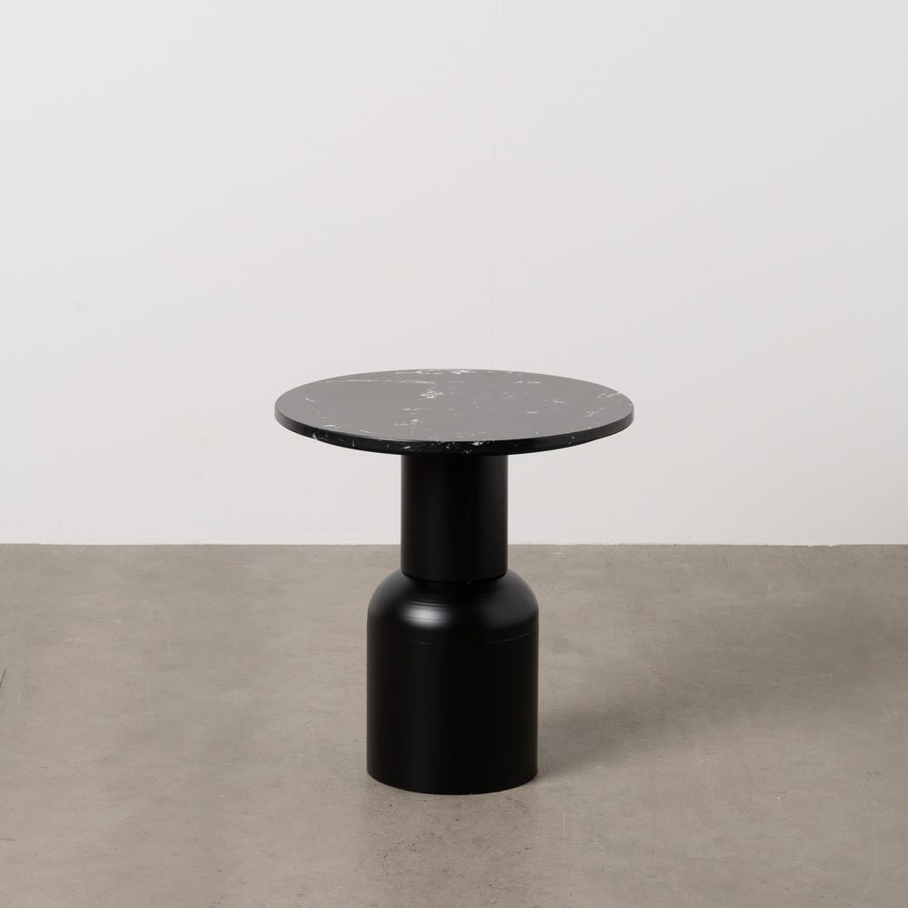Mesinha Preto Metal-Mármore 45 X 45 X 46 Cm - Image 2