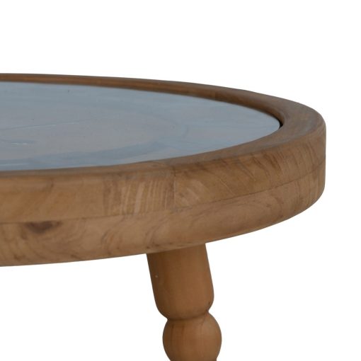 Mesinha Relógio Natural Mdf-Madeira 50 X 50 X 52,50 Cm - Image 5