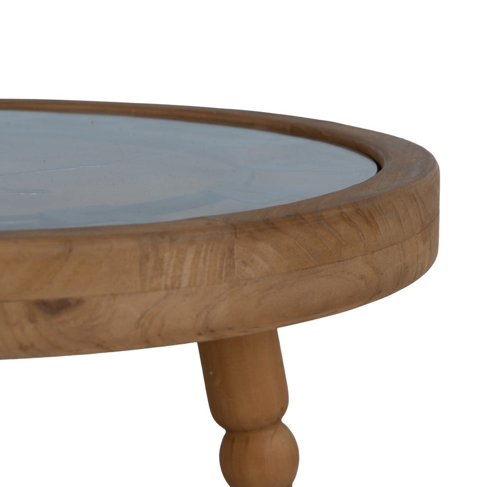 Mesinha Relógio Natural Mdf-Madeira 50 X 50 X 52,50 Cm - Image 5