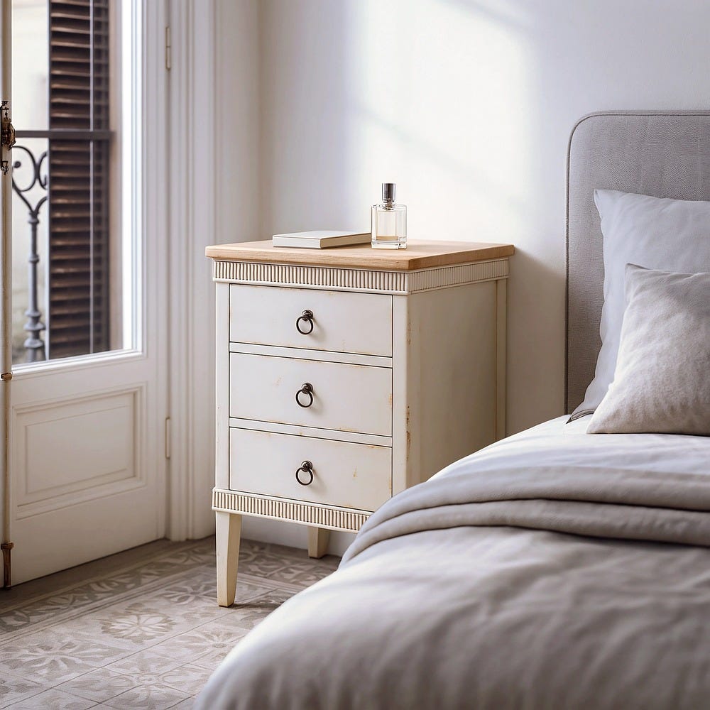 Mesita Natural-Crema Madera 50 X 38 X 72 Cm - Image 2