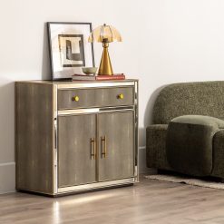 Movéis Para Hall Espelho Cinza-Prata 81 X 41 X 76