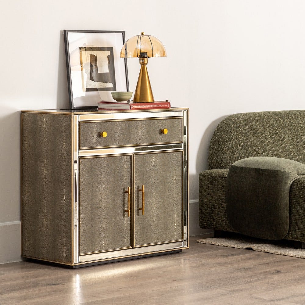 Movéis Para Hall Espelho Cinza-Prata 81 X 41 X 76